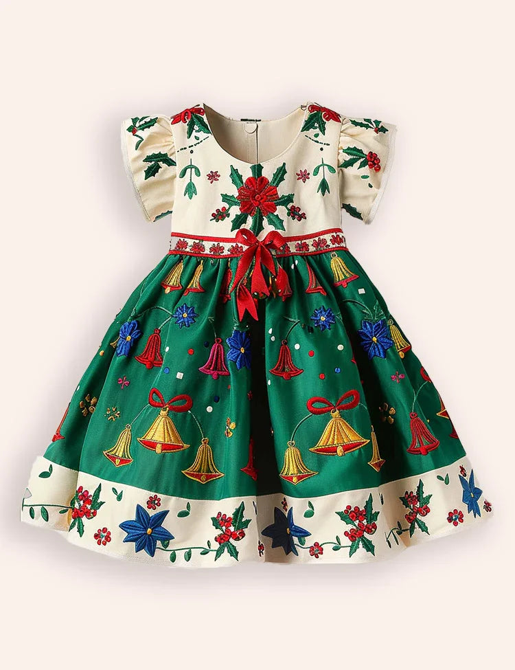 Christmas Bell Printed Dress
