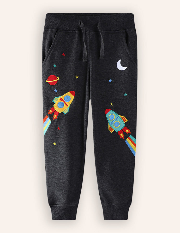 Rocket Embroidered Sweatpants