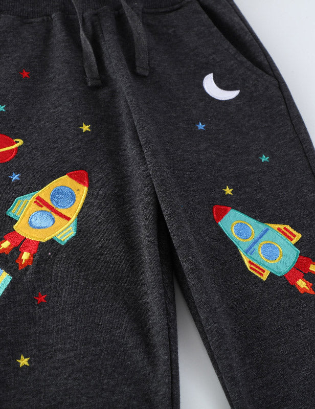 Rocket Embroidered Sweatpants