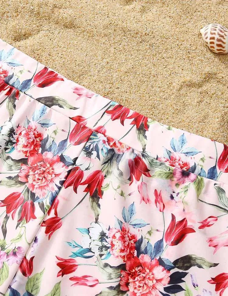 Flower Printed Ruffles Family Matching Swim Suit - Mini Taylor