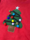 Christmas Tree Appliqué Family Matching Sweatshirt