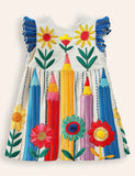 Fun Pencil Appliqué Dress