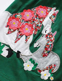 Floral Horse Appliqué Dress - Mini Taylor