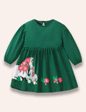 Floral Horse Appliqué Dress - Mini Taylor