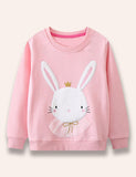 Little Queen Bunny Appliqué Sweatshirt - Mini Taylor