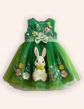 Flower Bunny Party Tulle Dress