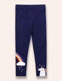 Rainbow Unicorn Appliqué Leggings