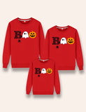 Halloween Smiley Pumpkin Boo Family Matching Sweatshirt