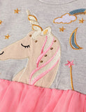 Unicorn Appliqué Tulle Dress