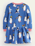 Penguin Printed Pocket Dress