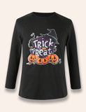 Halloween Trick Or Treat Pumpkin Printed Family Matching Pajamas