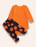 Halloween Pumpkin Printed Family Matching Pajamas