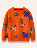 Cartoon Animal Printed Sweatshirt