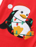 Christmas Penguin Appliqué Pants