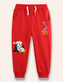 Christmas Penguin Appliqué Pants