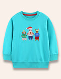 Christmas Animal Friend Appliqué Sweatshirt