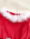 Christmas Long Sleeve Star Tulle Party Dress Set