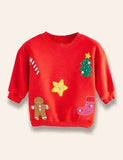 Christmas Gingerbread Man Appliqué Sweatshirt