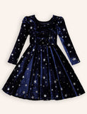 Christmas Velvet Star Princess Dress