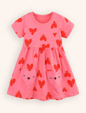 Valentine's Day Heart Print Pocket Dress
