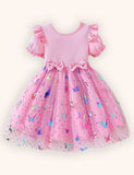 Colorful Butterfly Tulle Party Dress