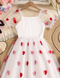 Valentine's Day Heart Tulle Party Dress
