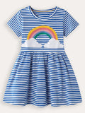 Rainbow Striped Dress - Mini Taylor