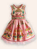 Christmas Carousel Tulle Dress
