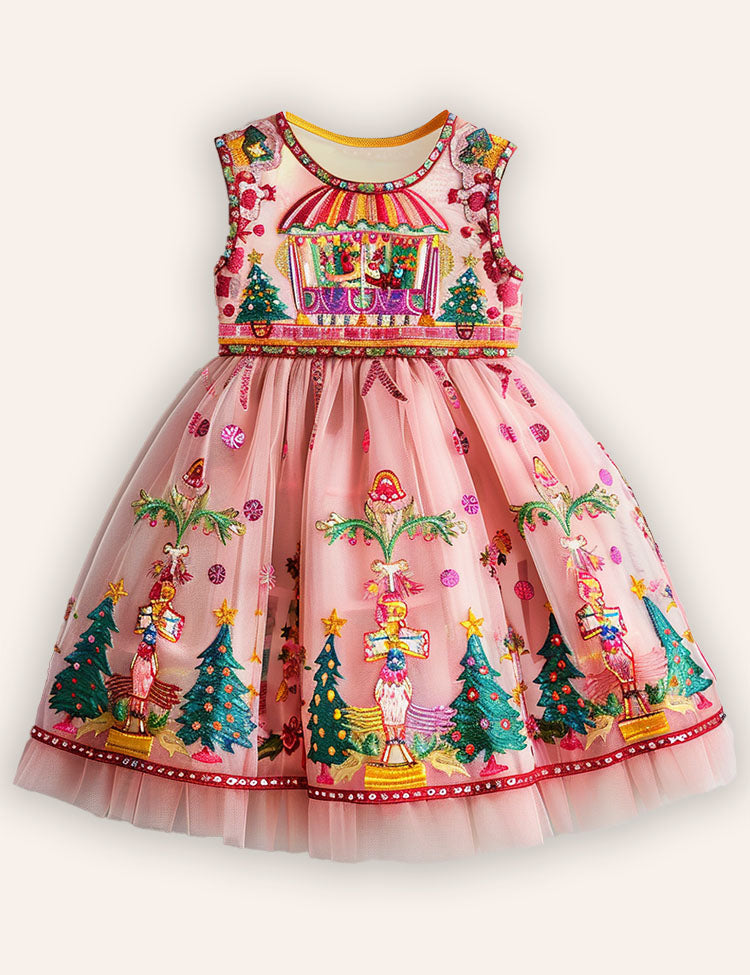 Christmas Carousel Tulle Dress