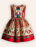 Christmas Nutcracker Embroidery Dress