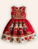 Christmas Nutcracker Embroidery Dress