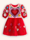 Valentine's Day Heart Party Tulle Dress