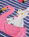 Animal Appliqué Striped Dress - Mini Taylor