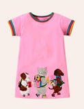 Animal Friends Appliqué Dress - Mini Taylor