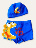 Animal Swimming Shorts + Swimming Cap - Mini Taylor