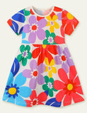 Blossoms Print Jersey Dress - Mini Taylor