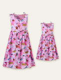 Butterfly Printed Family Matching Dress - Mini Taylor