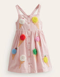 Button Through Logo Dress - Mini Taylor