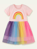 Cartoon Rainbow Mesh Dress - Mini Taylor