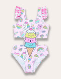 Cartoon Sleeveless Swimsuit - Mini Taylor