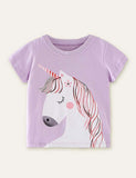 Cartoon Unicorn Printed T-shirt - Mini Taylor