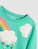 Cloud Rainbow Appliqué Sweatshirt - Mini Taylor