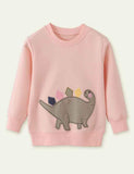 Dinosaur Appliqué Long-Sleeved Sweater - Mini Taylor