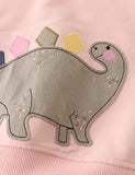 Dinosaur Appliqué Long-Sleeved Sweater - Mini Taylor