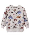 Dinosaur Printed Pullover Sweatshirt - Mini Taylor