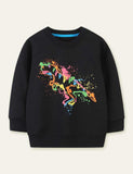 Dinosaur Printed Pullover Sweatshirt - Mini Taylor