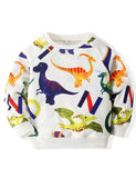 Dinosaur Printed Sweat Casual Pants Two-Piece Set - Mini Taylor