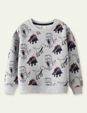 Dinosaur Printed Sweater