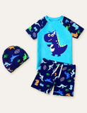 Dinosaur wim Suit + Cap - Mini Taylor