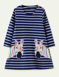 Easter Bunny Appliqué Long Sleeve Dress - Mini Taylor